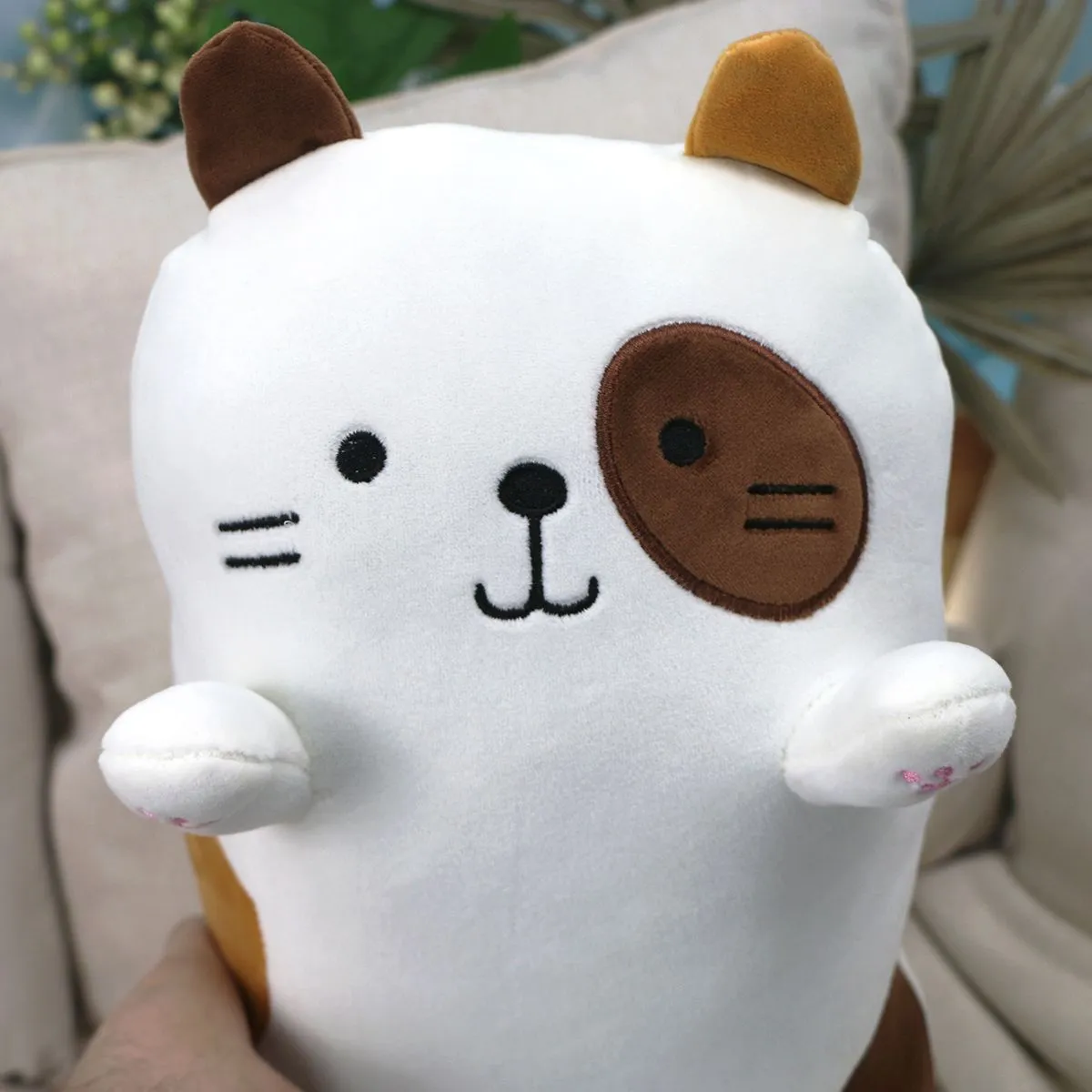 Котики прямоугольные подушки, 40 см (Белый) от plush.team