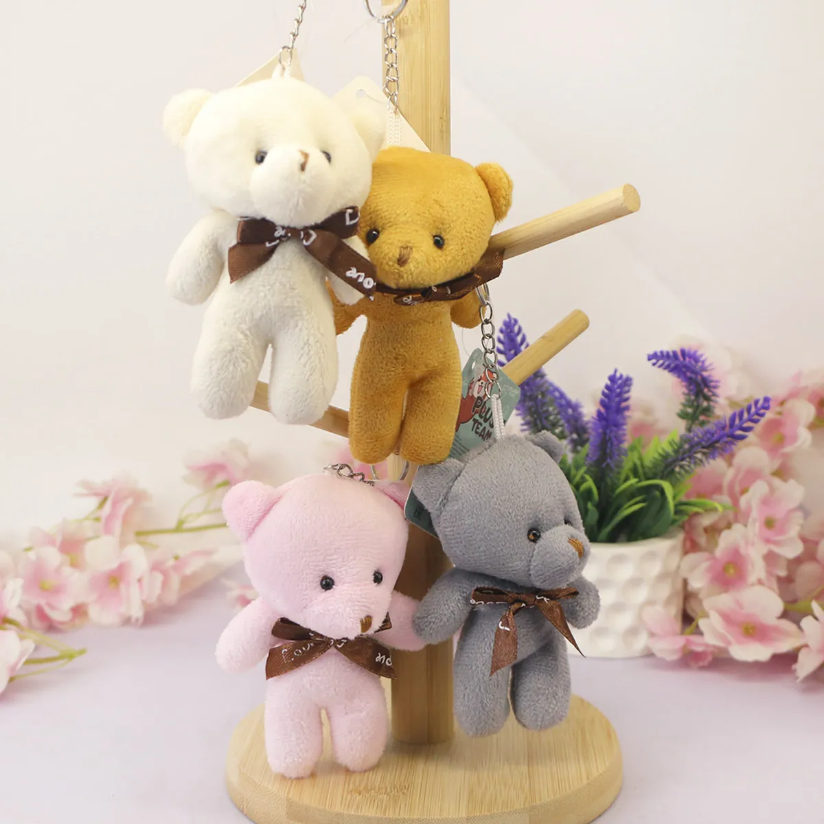Брелок мягкий Медведь с бантом, 11 см от plush.team