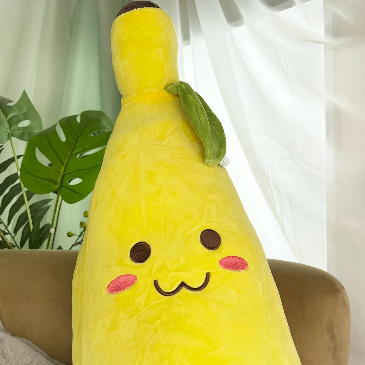 Банан с листком, 90 см от plush.team