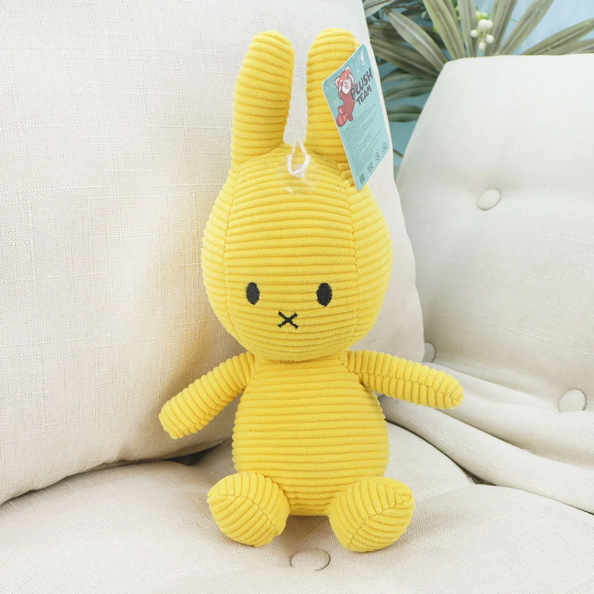Заяц вельвет сидячий, 29 см от plush.team