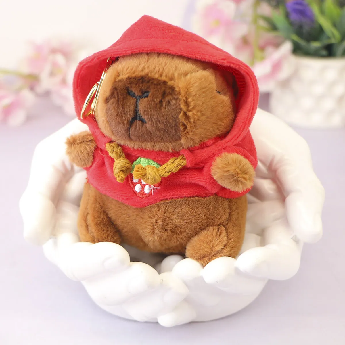 Брелок мягкий капибара в худи, 11 см от plush.team