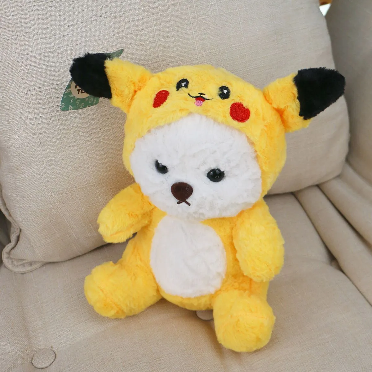 Мишка в кигуруми Пикачу, 28 см от plush.team