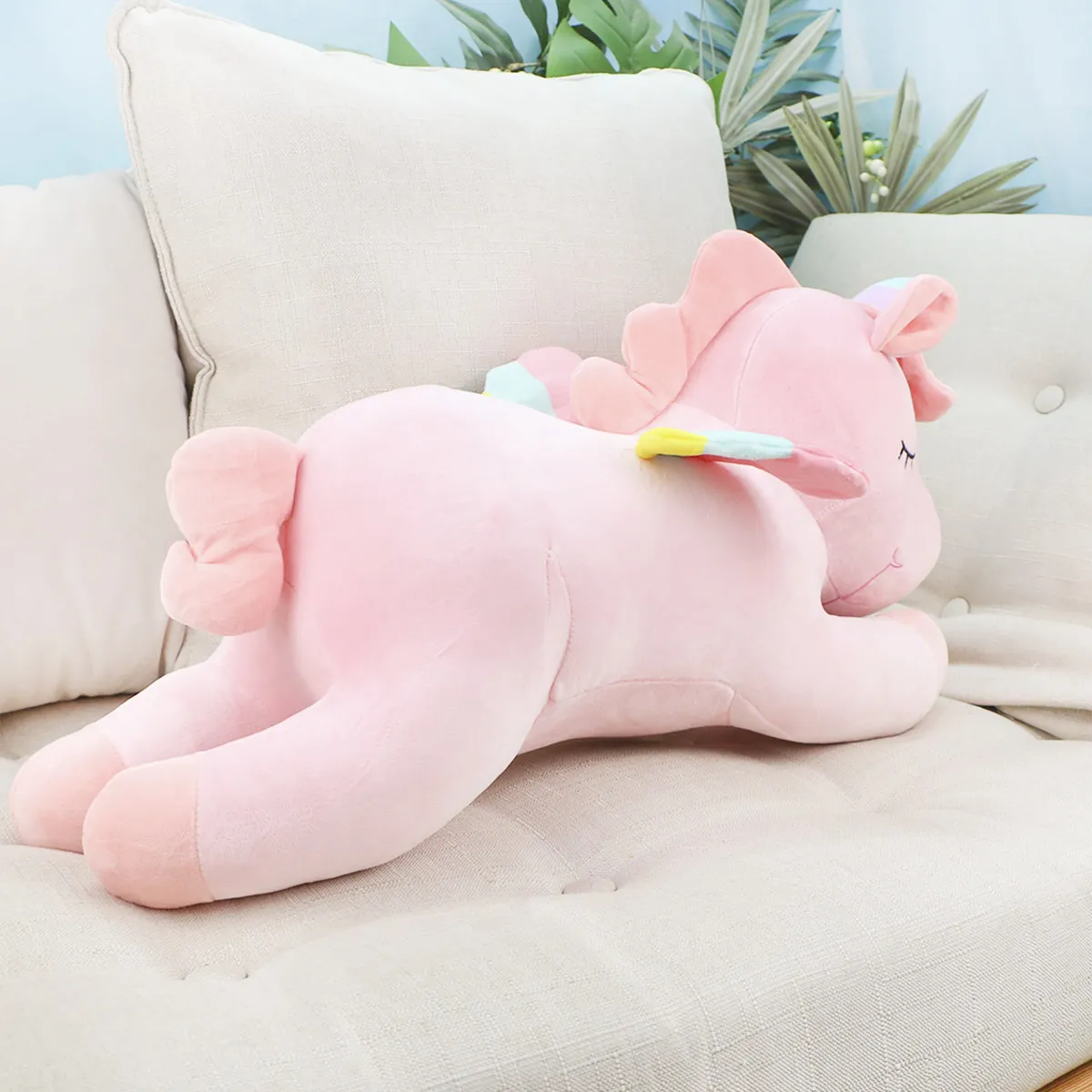 Единорог лежачий, 60 см (Розовый) от plush.team