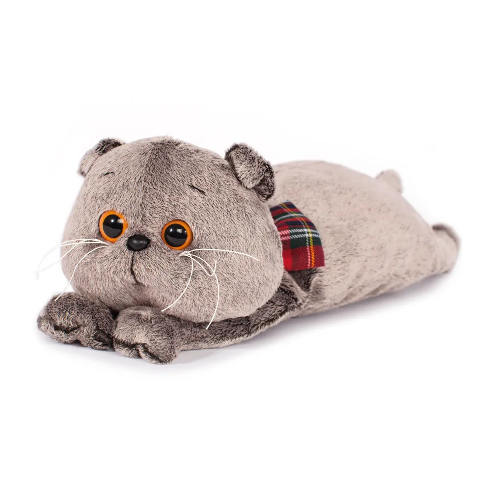 Игрушка Кот Басик с бантом (лежачий) Kp40-012 от plush.team