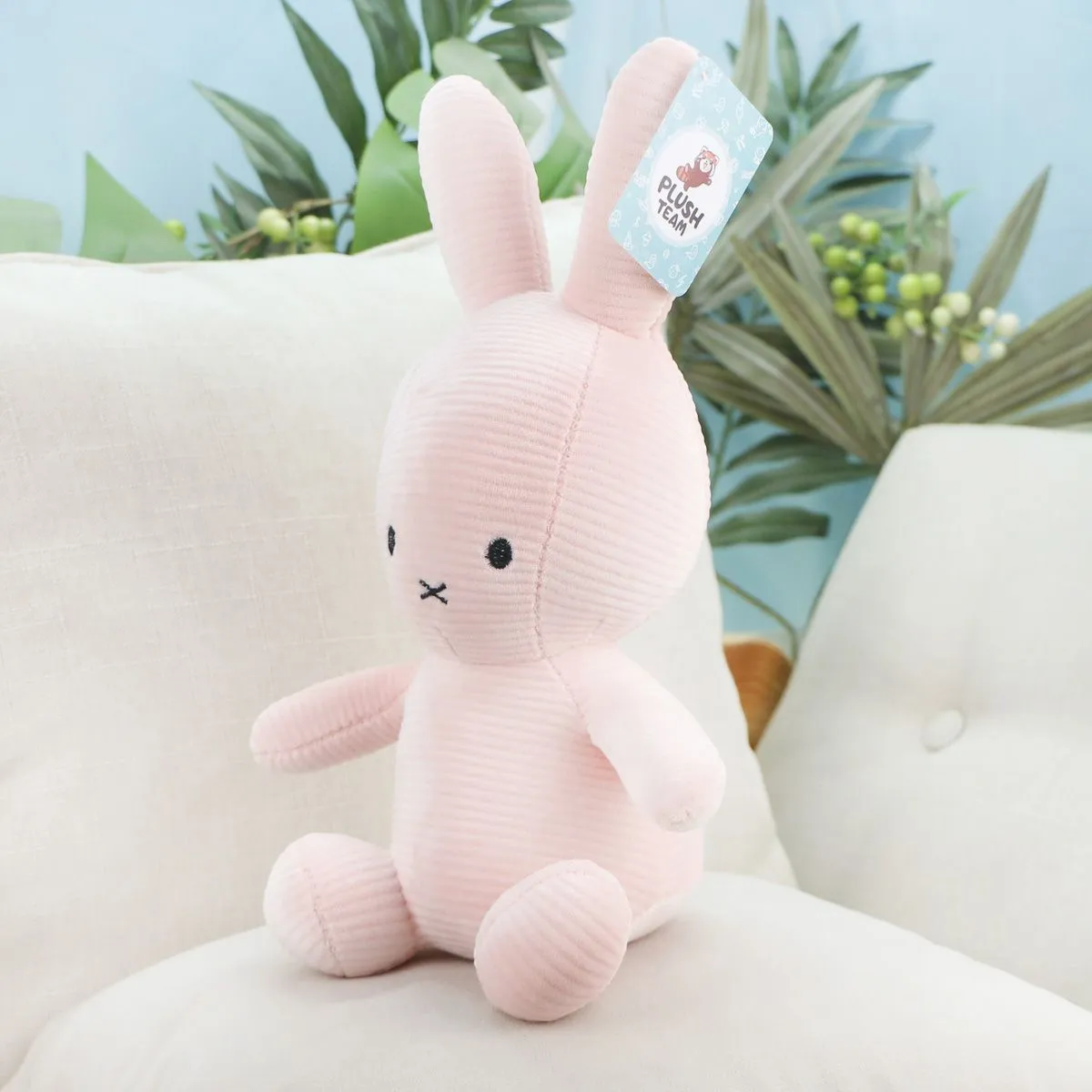 Заяц вельвет сидячий, 29 см от plush.team