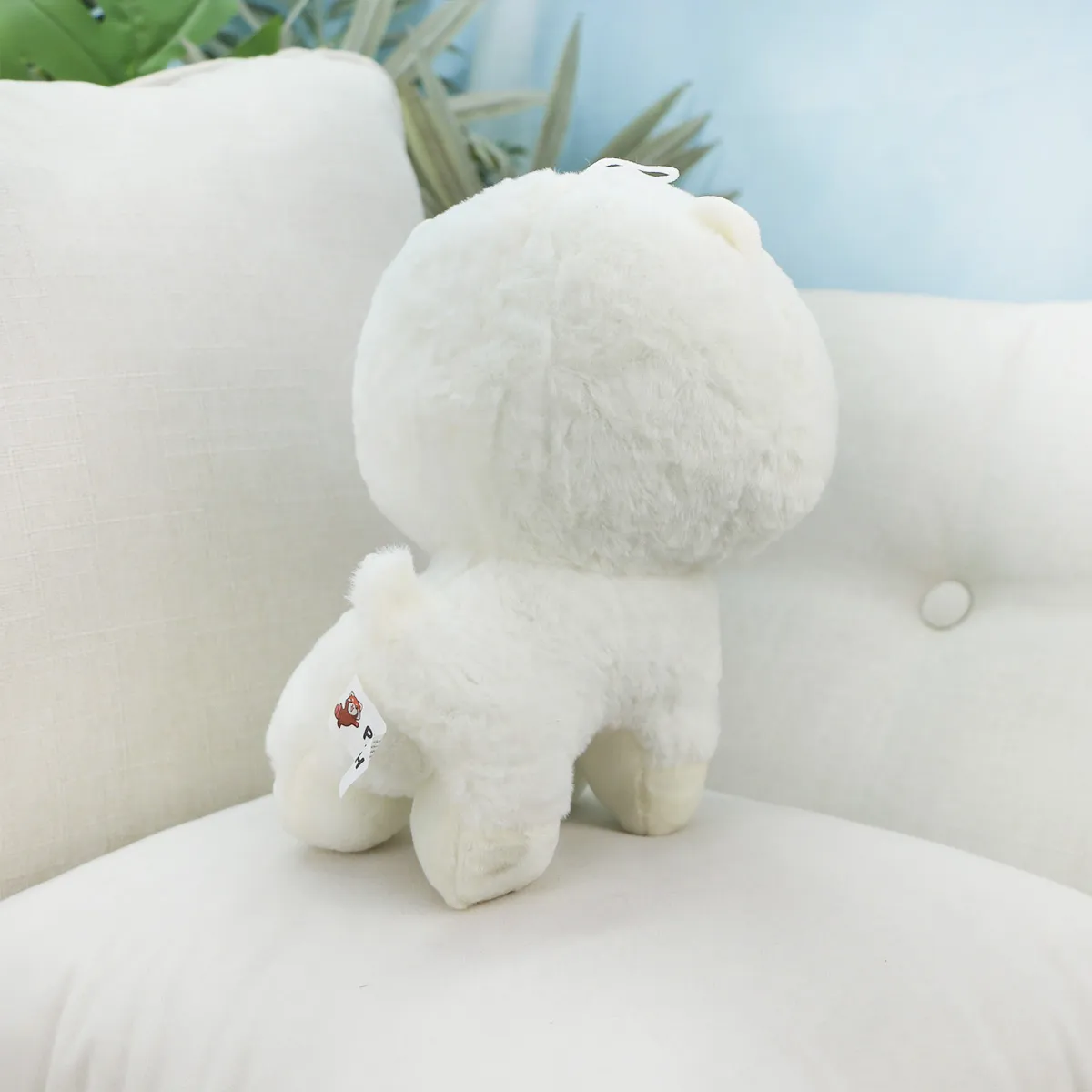 Собака Шпиц с бабочкой, 21 см (Белый) от plush.team