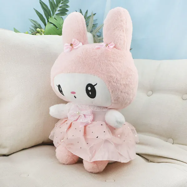 фото игрушки Кошка Привет в розовом платье, 48 см