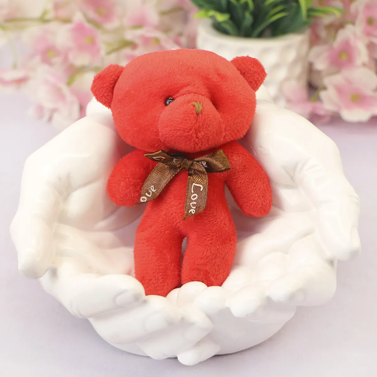 Брелок мягкий Медведь с бантом, 11 см от plush.team