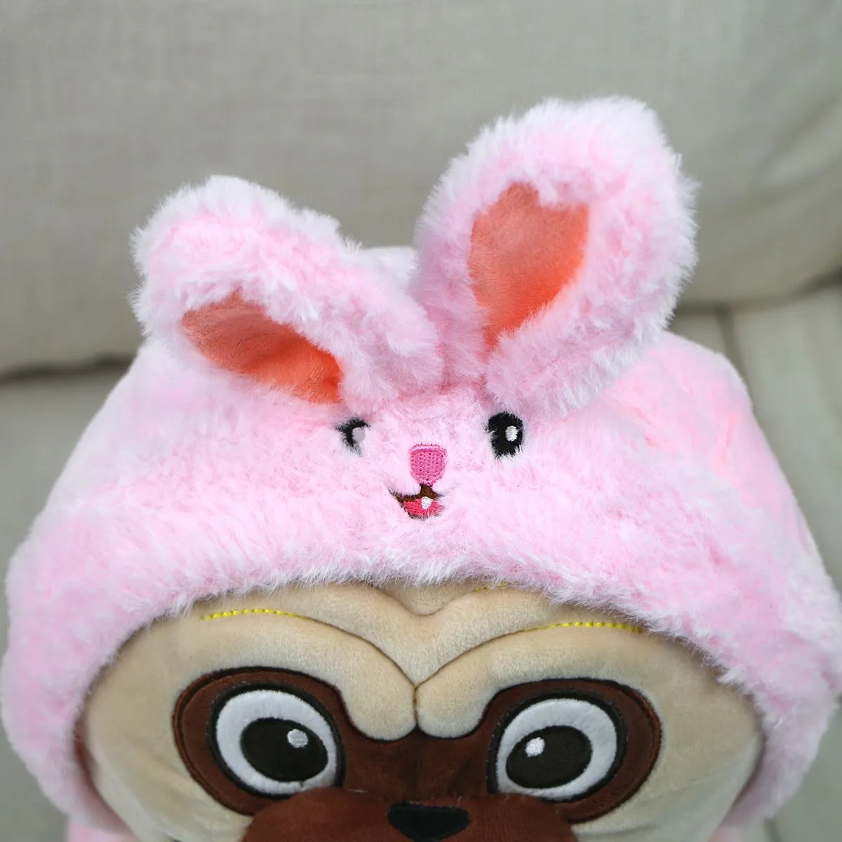 Мопс в пижаме кролика, 30 см от plush.team