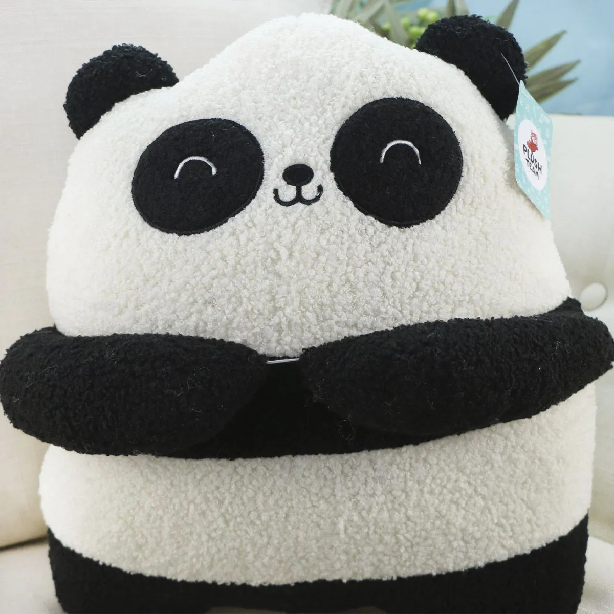 Подушка панда кудряшка, 40 см от plush.team
