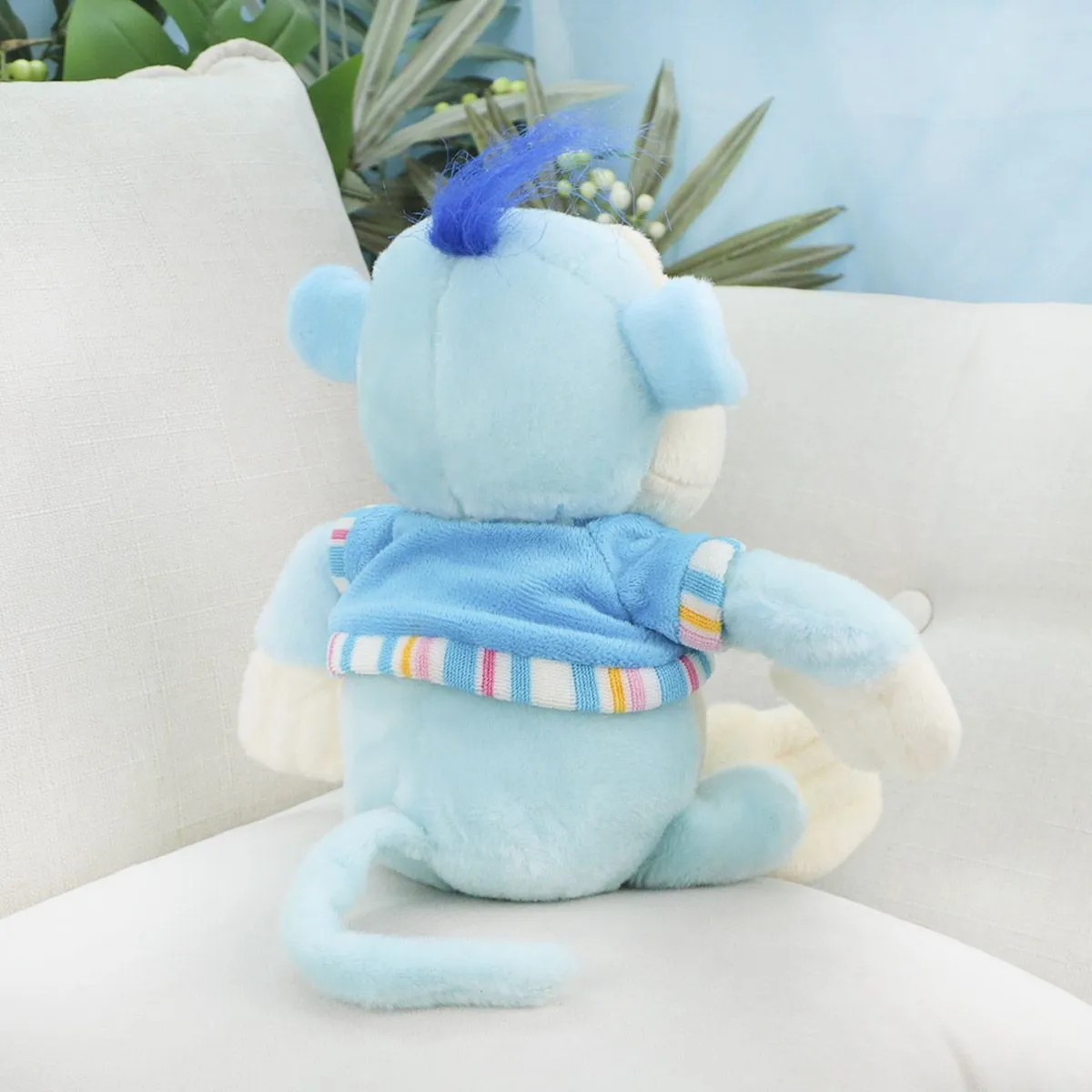 Обезьяна Джорджик в футболке, 20(28) см (Голубой) от plush.team