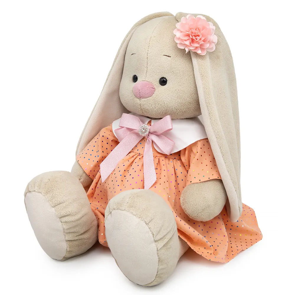 фото игрушки Игрушка Зайка Ми Большой в персиковом платье SidL-645