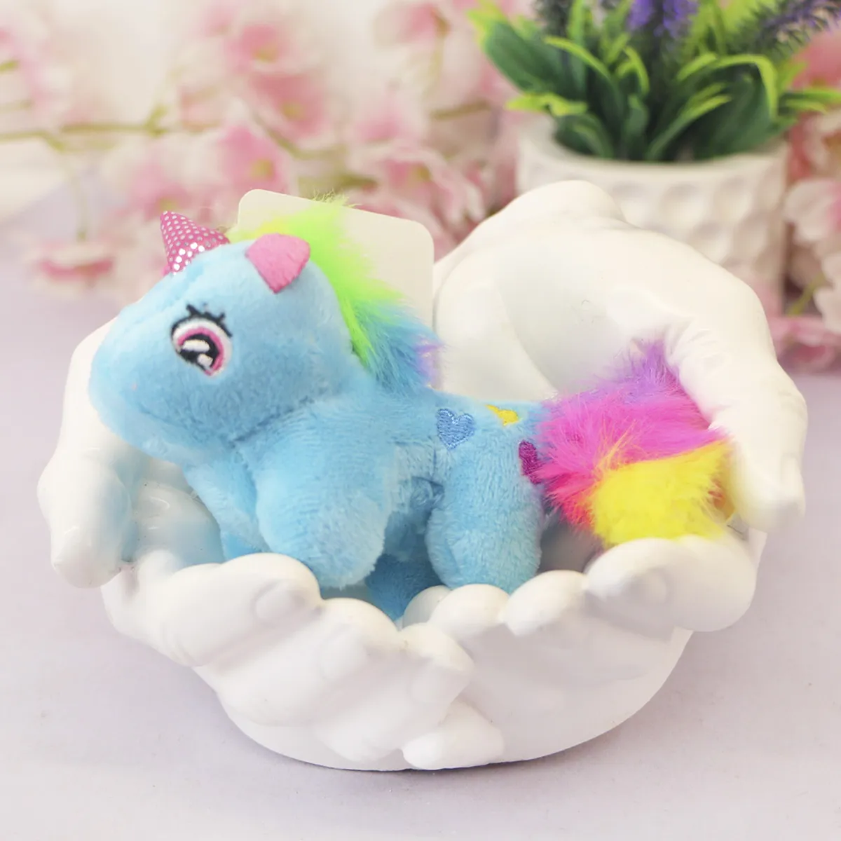 Брелок мягкий единорог стоячий, 8х10 см от plush.team
