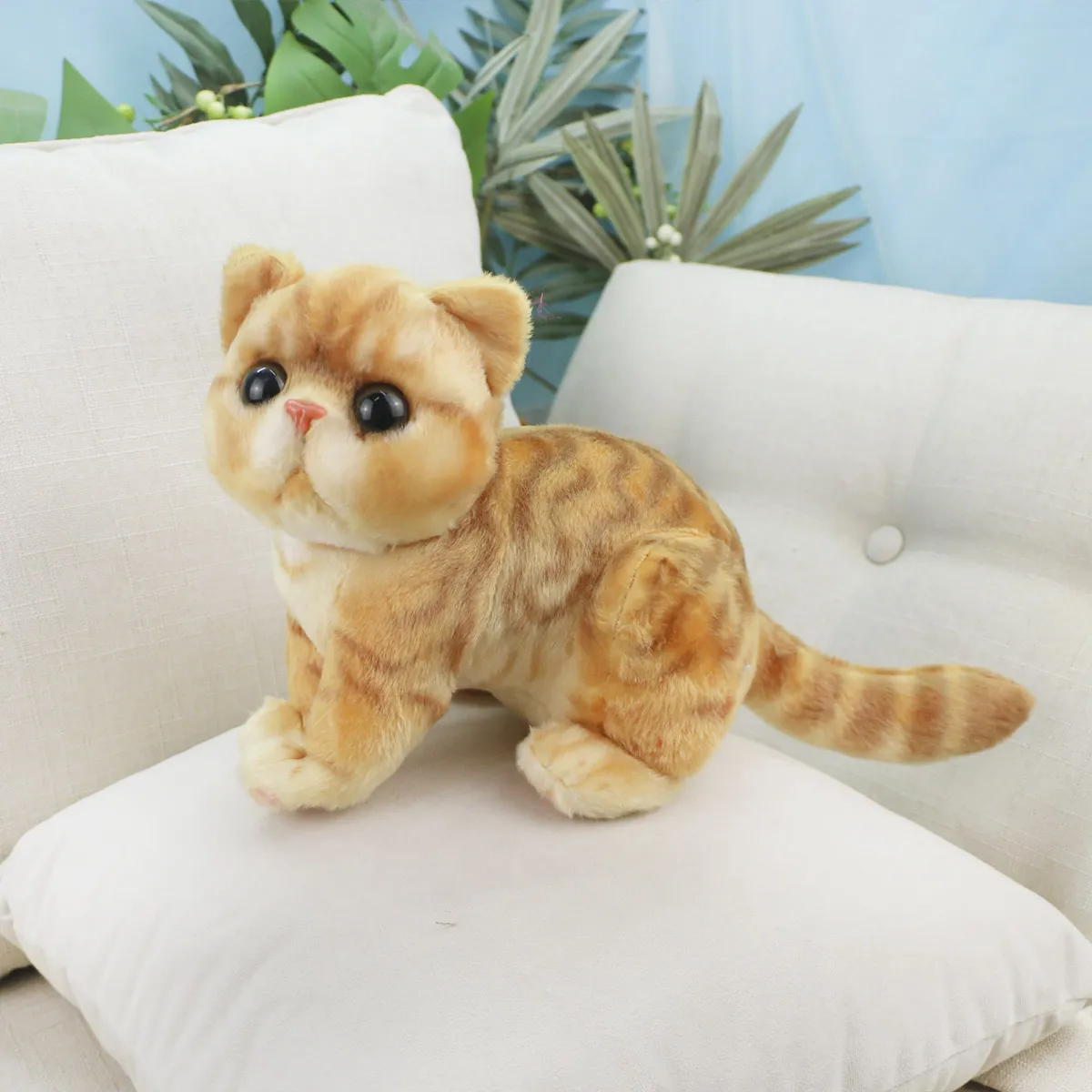 Кошка сидячая декоративная мягкая, 24 см от plush.team