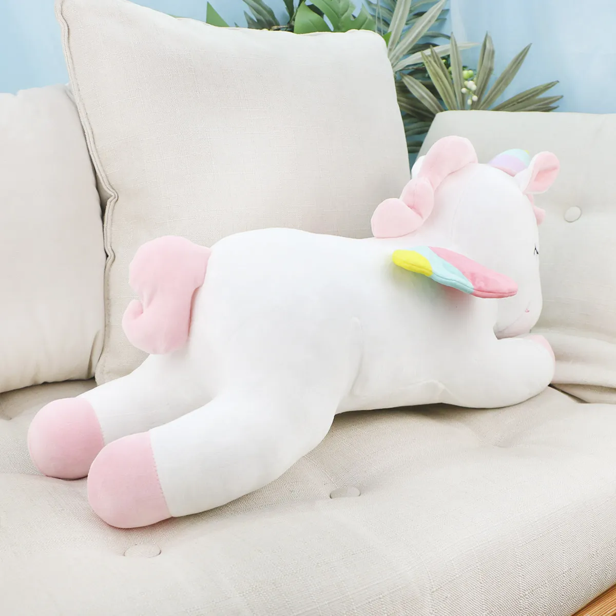Единорог лежачий, 60 см (Белый) от plush.team