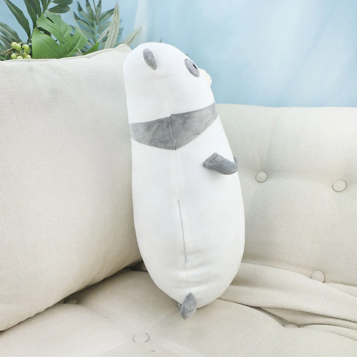 Декоративная подушка обнимашка зоопарк нежный, 50 см (Белый) от plush.team