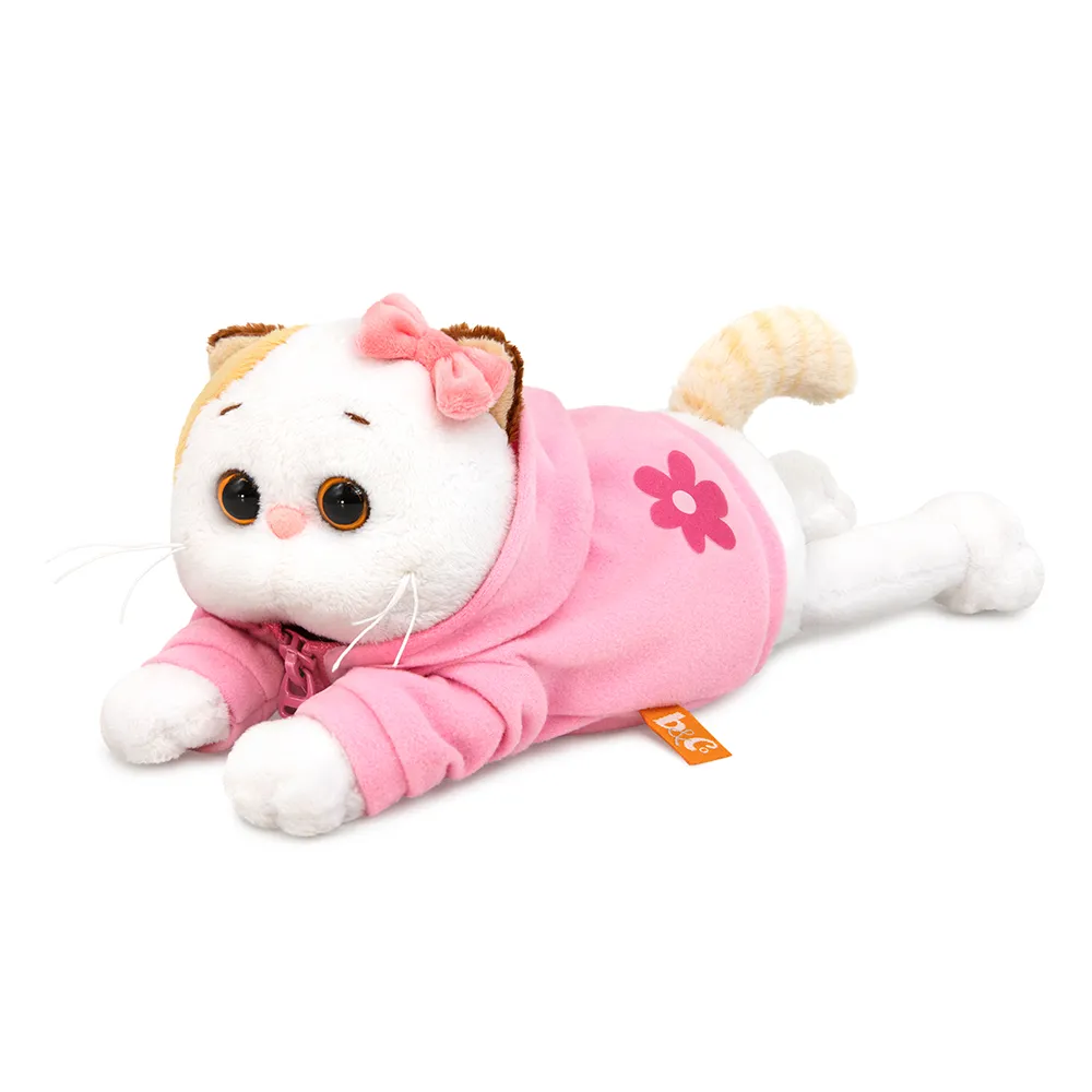 фото игрушки Игрушка Кошечка Ли-Ли в худи с цветочком (лежачая) LKl18-002