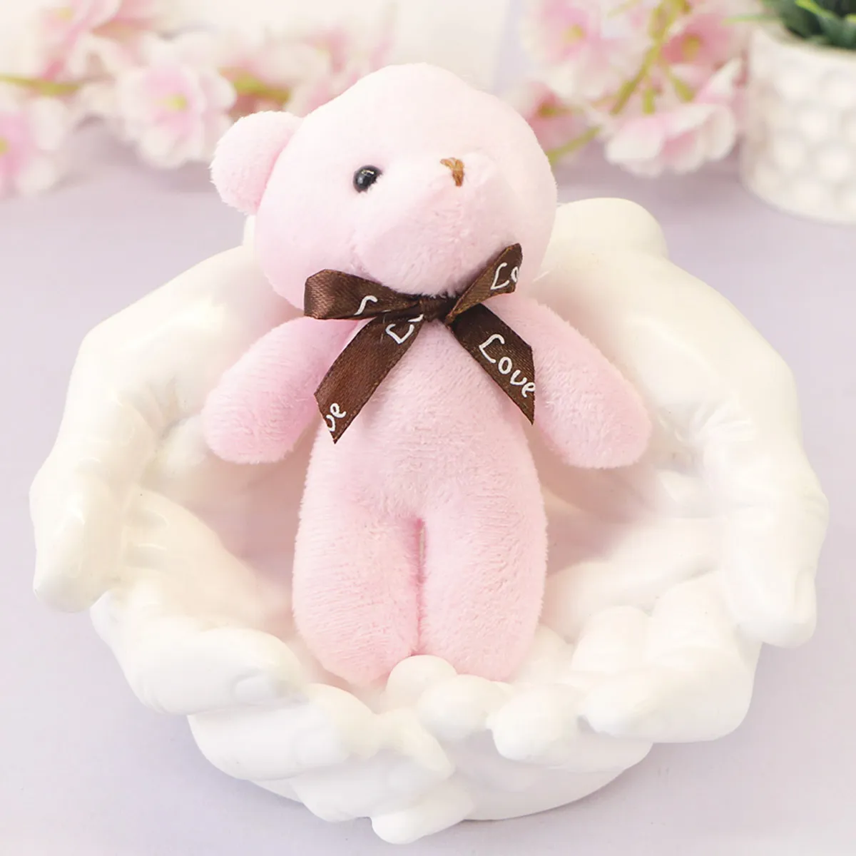 Брелок мягкий Медведь с бантом, 11 см от plush.team