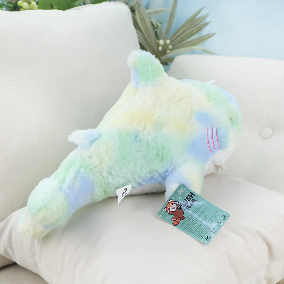 Акула пухлая разноцветная, 33 см от plush.team