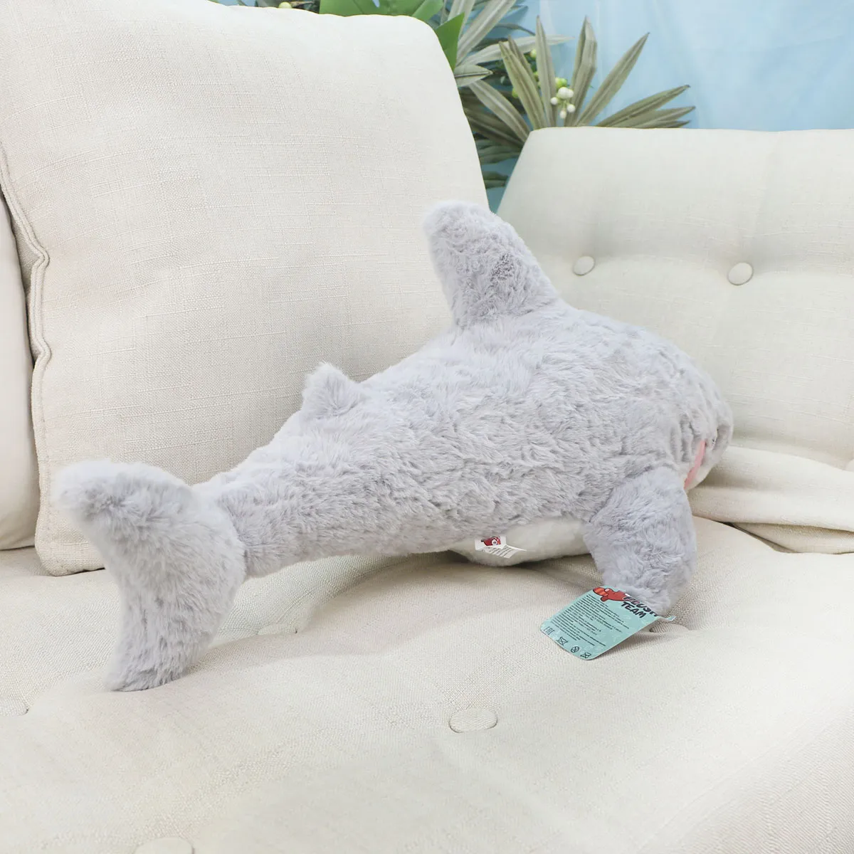 Акула с губами, 55 см (Серый) от plush.team