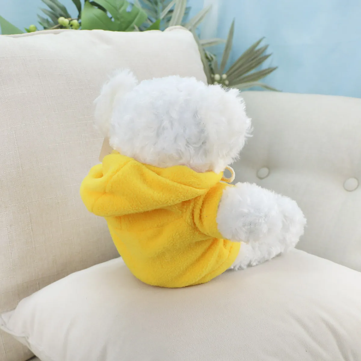 Мишка Боули в худи, 27 см (Белый) от plush.team