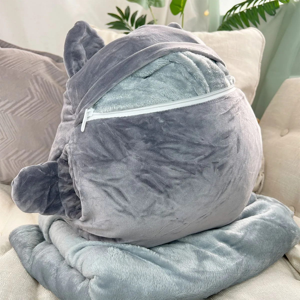 Хаски с пледом, 33 см от plush.team