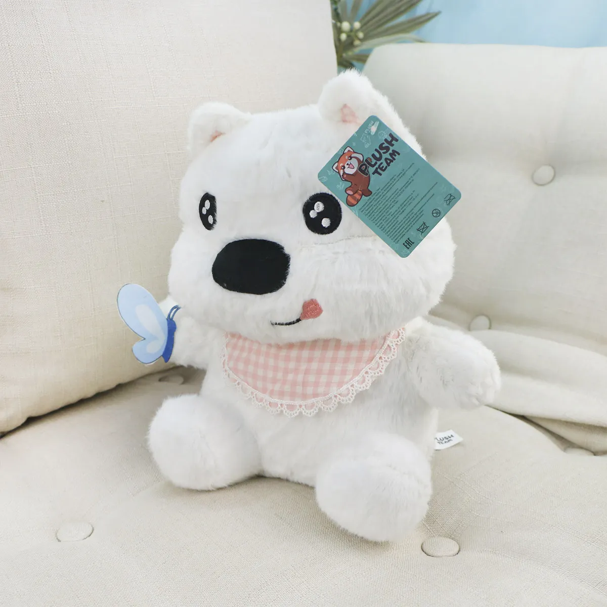 Мягкая игрушка, Собака Бимс сидячая, 28 см., 3+ от plush.team