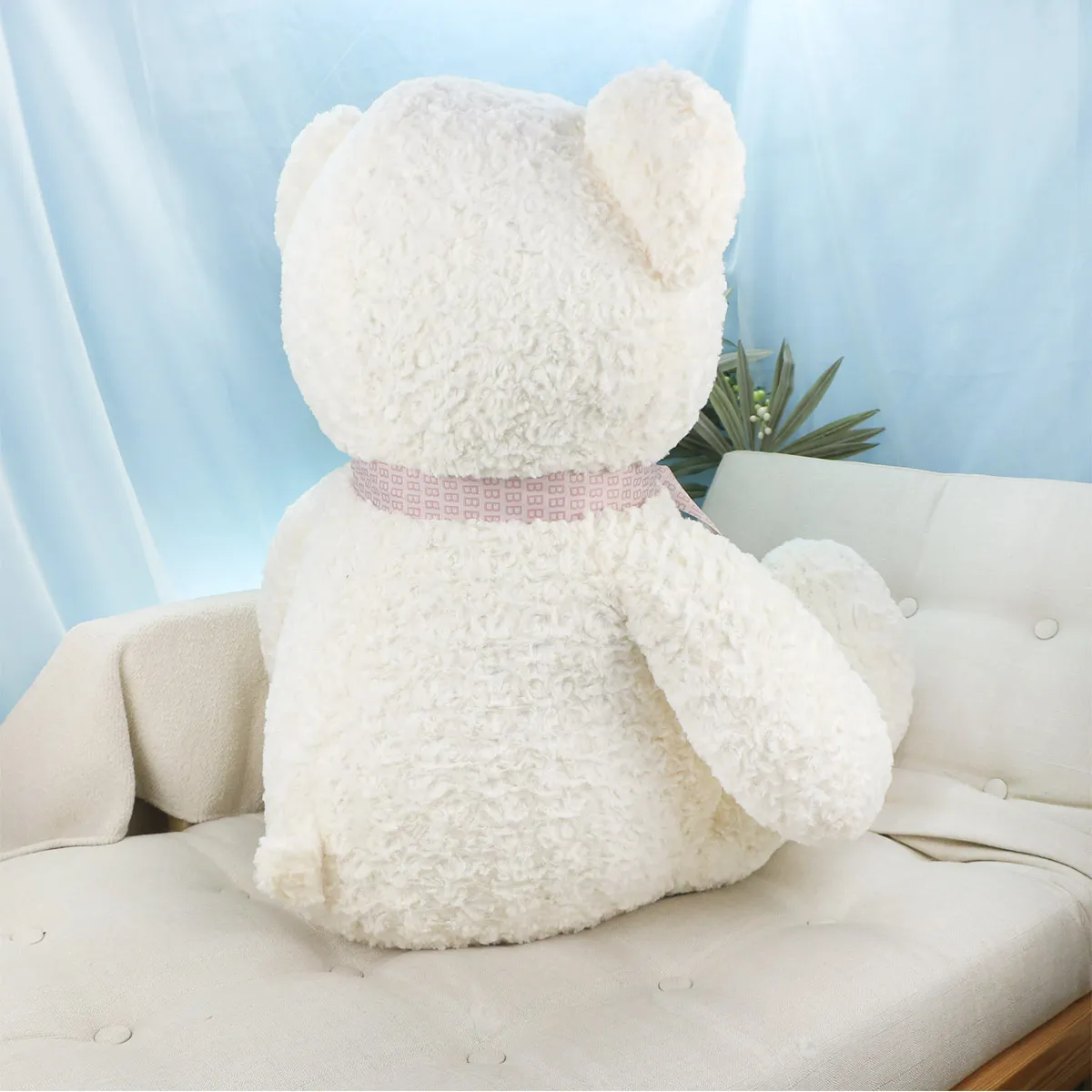 Медведь Жубер с вышивкой, 65(100) см (Белый) от plush.team