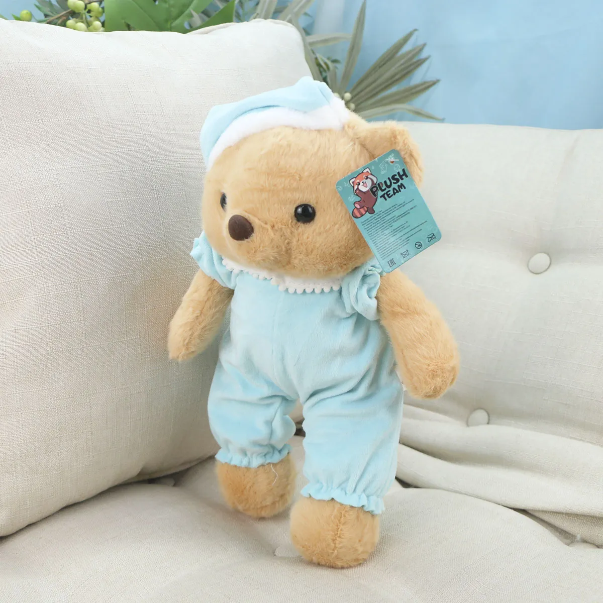 Медведь Балти в ночнушке, 35 см (Голубой) от plush.team