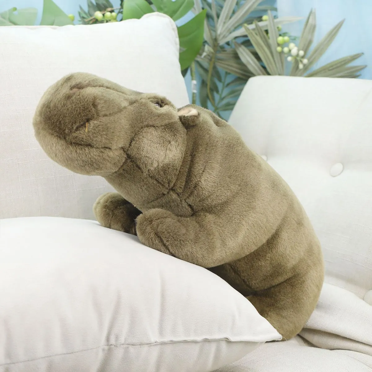 Бегемот натуральный плюшевый, 45 см от plush.team