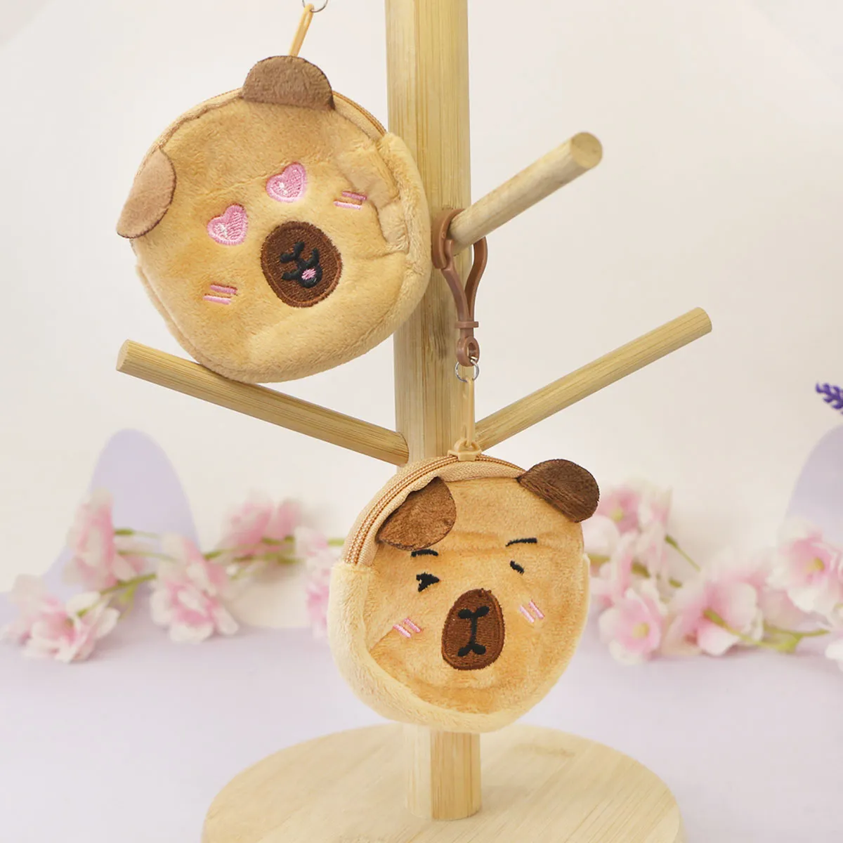 фото игрушки Кошелек мягкий круглый Капибара, 9 см