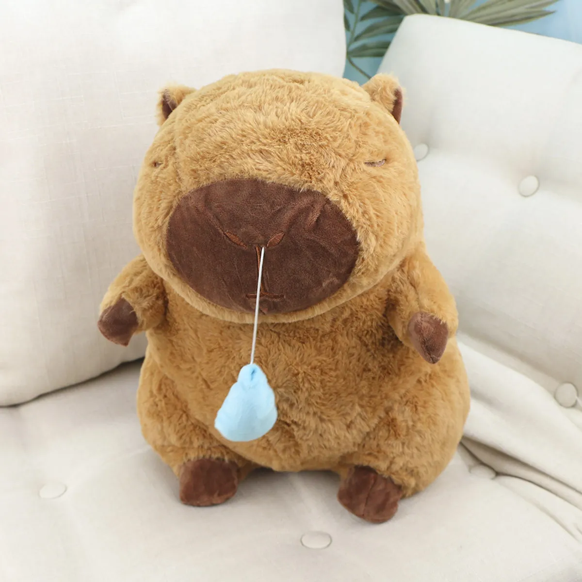 Капибара с заводной сопелькой, 35 см от plush.team