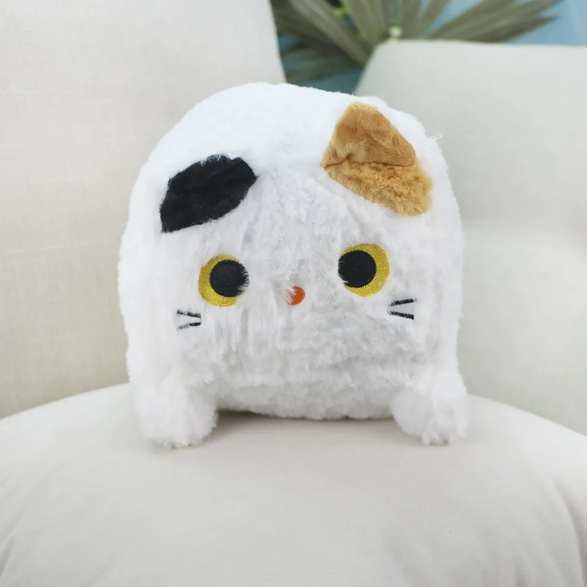 Котик Кубышка, 15х18 см (Белый) от plush.team