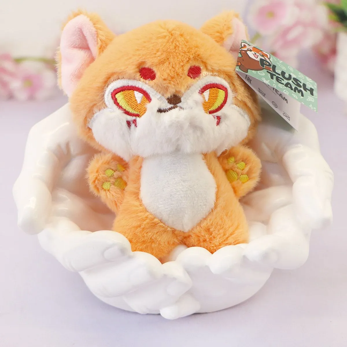 Брелок мягкий Лиса с яркими глазами в ассортименте, 13 см от plush.team