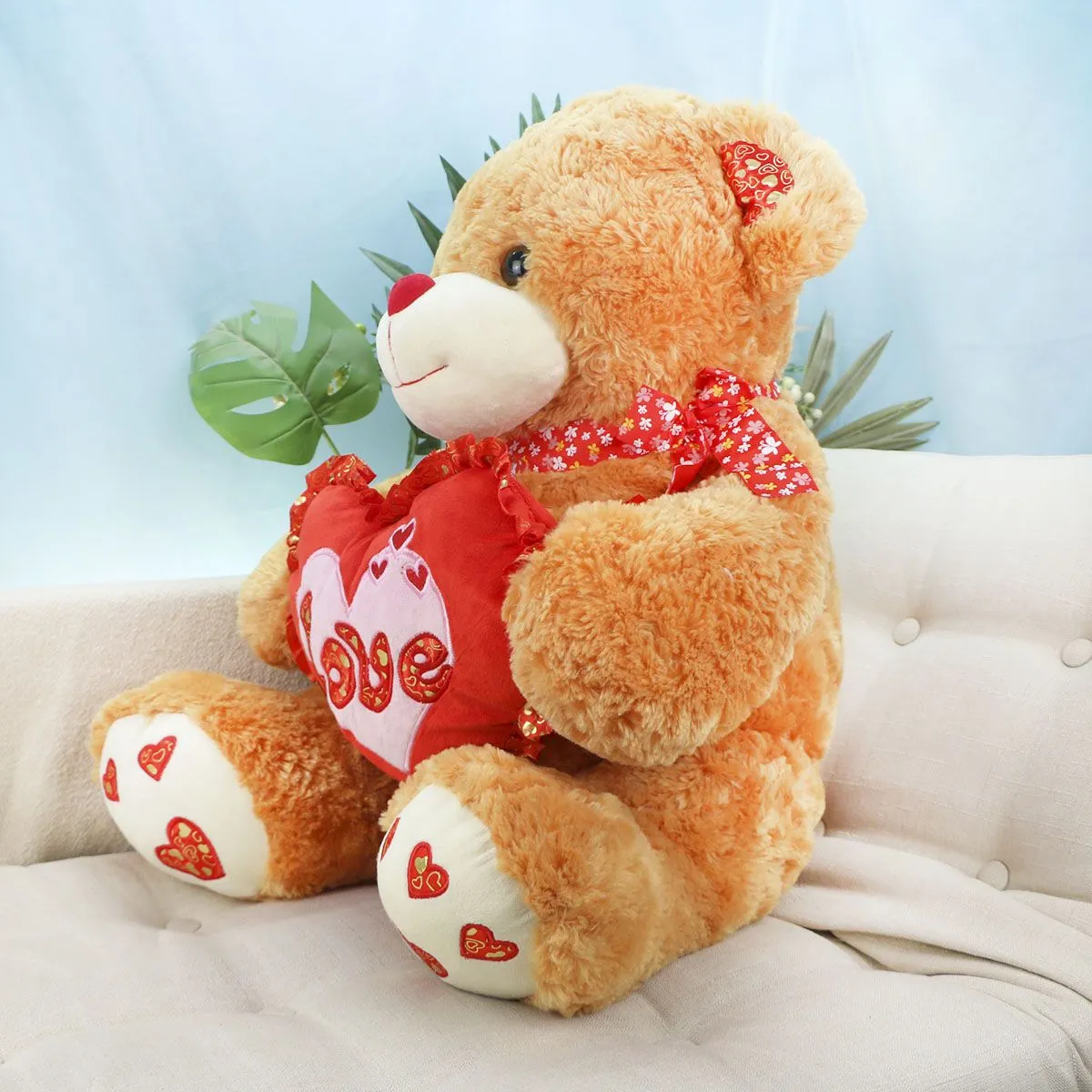 Медведь Дэнчик с сердцем, 65(80) см (Коричневый) от plush.team