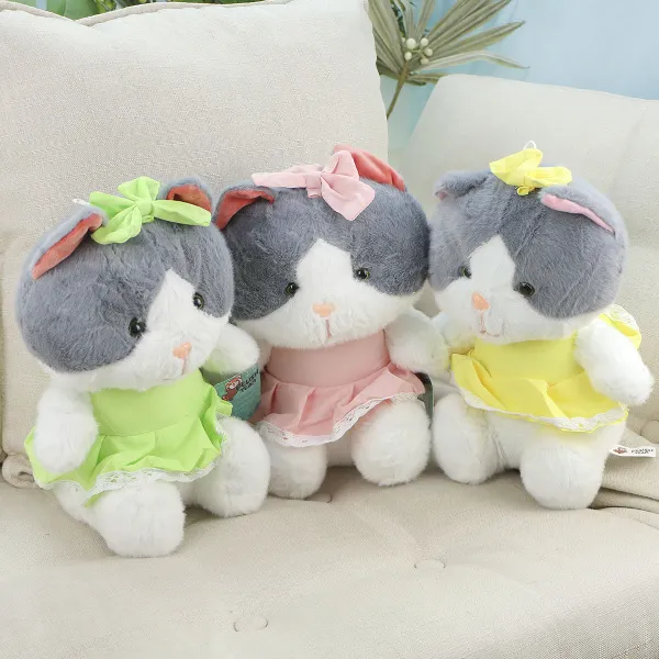 фото игрушки Мягкая игрушка, Кошка Камила в платье, 30 см., 3+