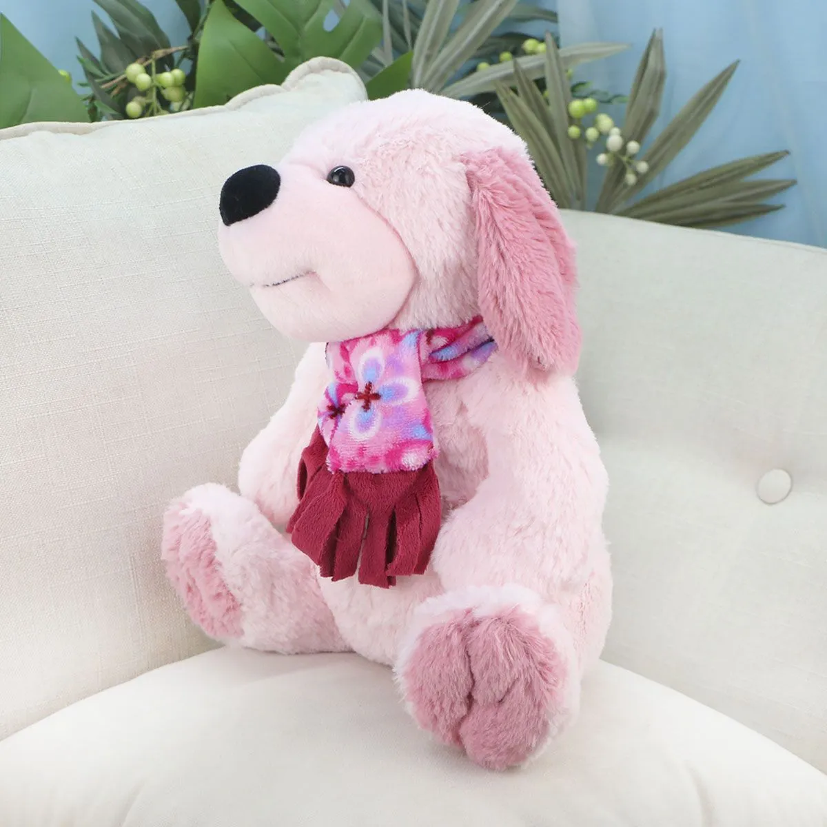 Собака Вера с шарфом, 30 см от plush.team