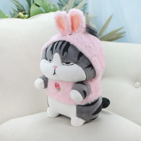 фото игрушки Кот на диете в пижаме кролика, 20 см