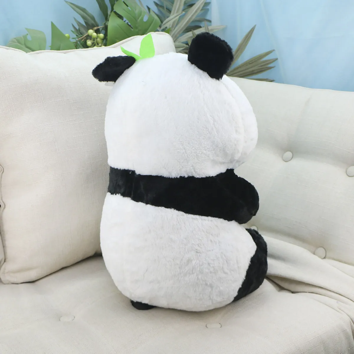 Панда пухлая с бамбуком, 45 см от plush.team
