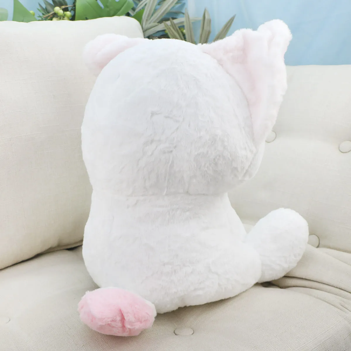 Аниме Кот белый сидячий, 38 см от plush.team
