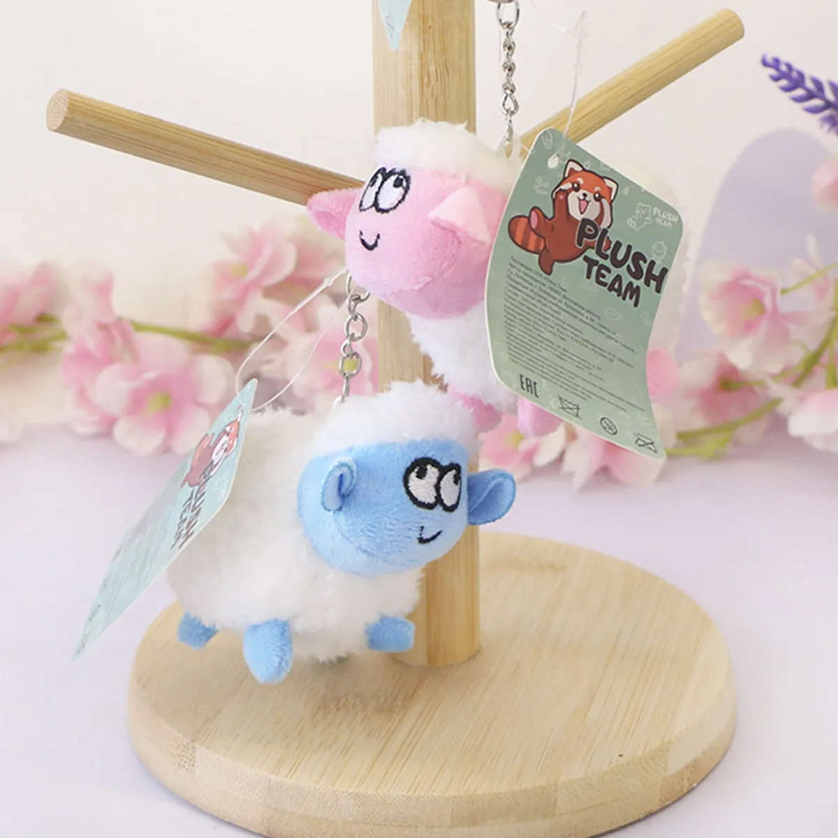 Брелок мягкий Овечка с улыбкой, 8 см от plush.team