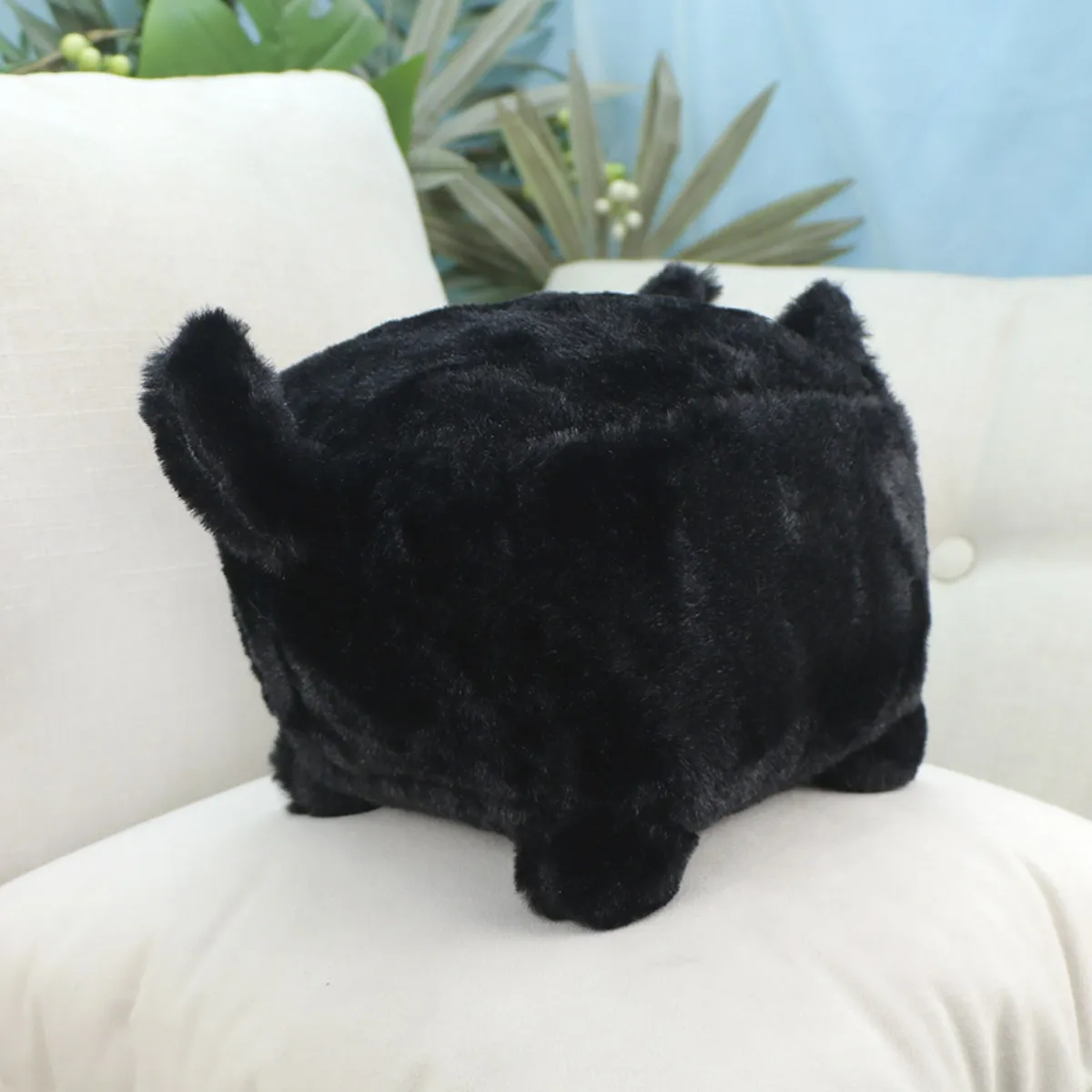 Кот Молчун кубышка, 15х18 см (Черный) от plush.team
