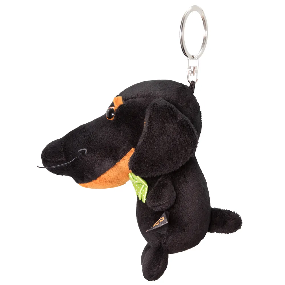 Собачка Ваксон с бантиком, игрушка с кольцом, 11 см от plush.team