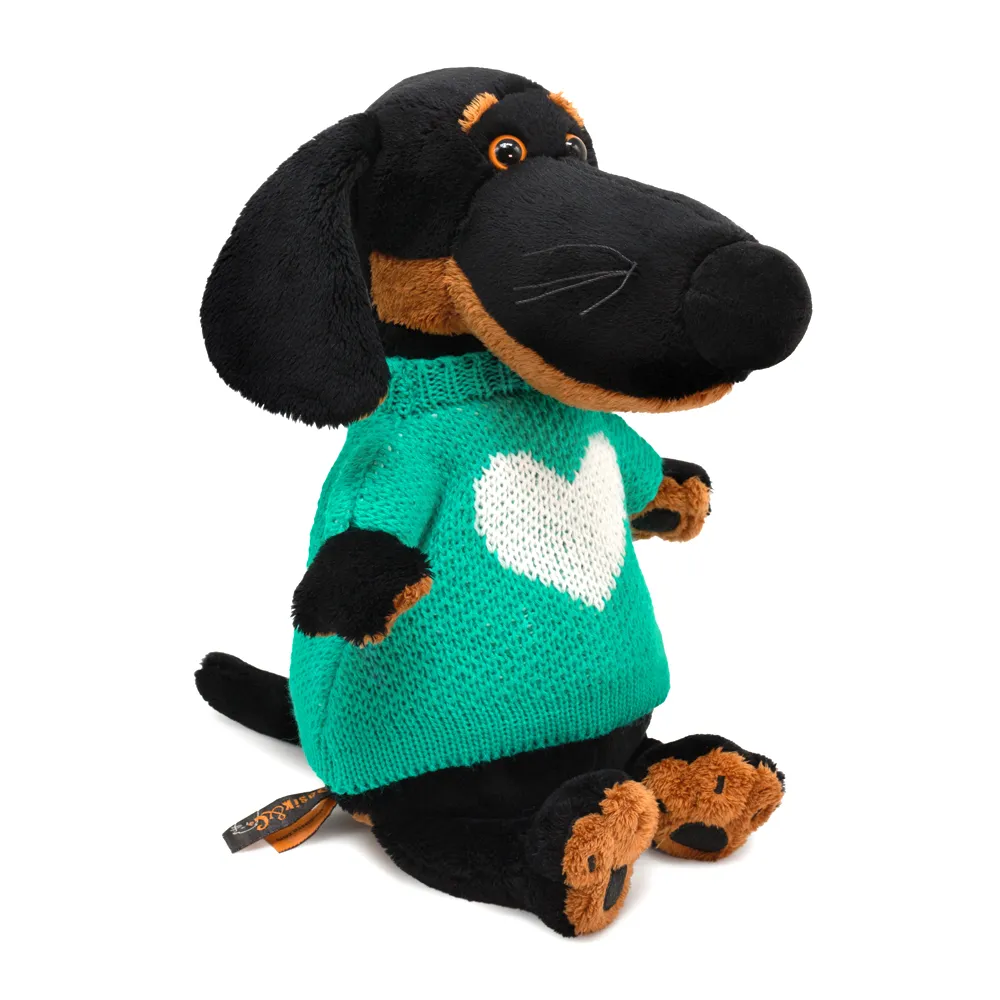 Игрушка Собака Ваксон в свитере с сердцем от plush.team
