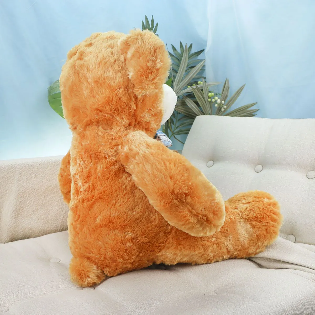 Медведь Стас в бантом, 50(65) см (Коричневый) от plush.team