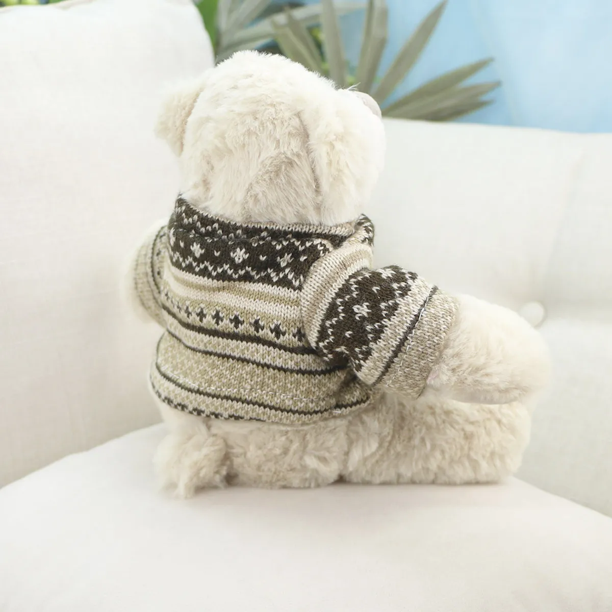 Медведь Бамси в свитере, 25 см (Бежевый) от plush.team