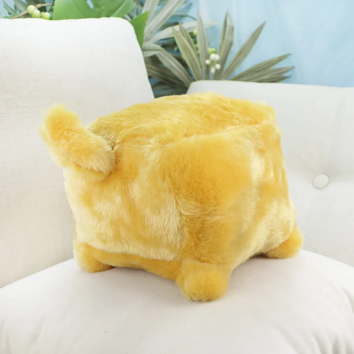 Кот Молчун кубышка, 15х18 см (Персиковый) от plush.team