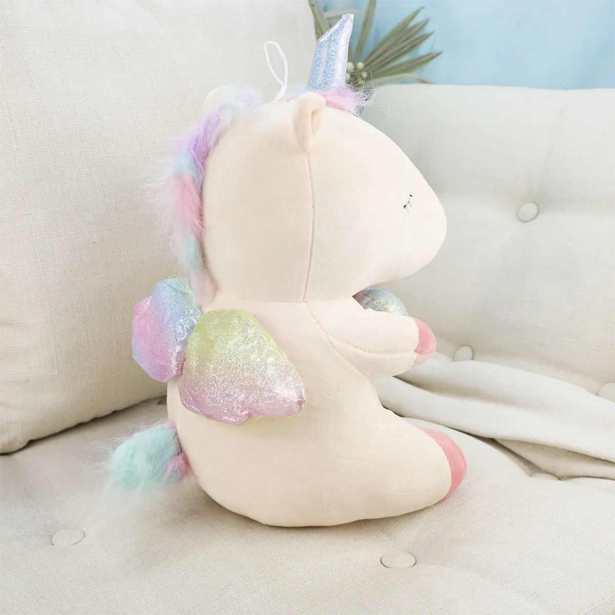 Мягкая игрушка, Единорог радужный с сердцем, 35 см., (Розовый), 3+ от plush.team