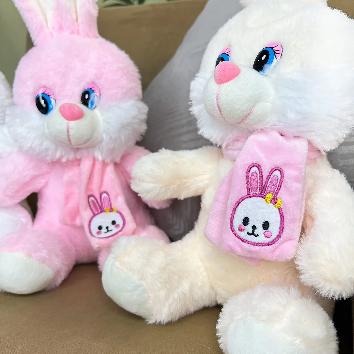 Зайка Альбинка в шарфе в ассортименте, 27 см от plush.team