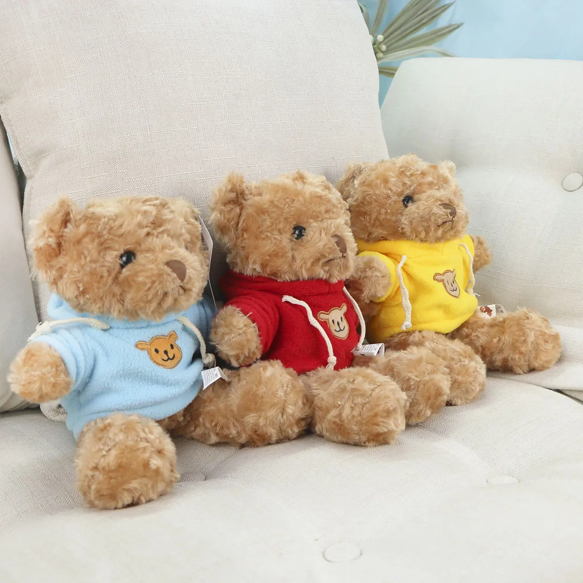Мишка Боули в худи, 27 см (Коричневый) от plush.team
